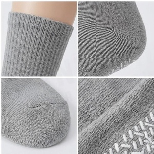 Crew <b>Socks</b> Solid Gray 100% Cotton Breathable Knitted for Adults Casual Daily Wear Autumn Season - Product Image 4