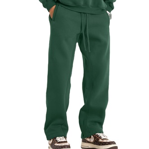 Pantalons de jogging décontractés personnalisés de haute qualité Ville Sports, impression sérigraphique, uni, jambe droite, vert, pour hommes - Product Image 1