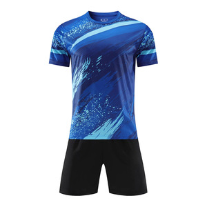 Maillots de football personnalisés en gros pour équipes sportives, motif de fond, sublimation, broderie, logo, club, jeunes, maillot de football - Product Image 4