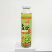 Hoge Kwaliteit 300Ml Glazen Fles Snelle Levering Basilicumzaad Granaatappelsap Gecertificeerd Halal Natuurlijke Gearomatiseerde Fruitgroente Zacht