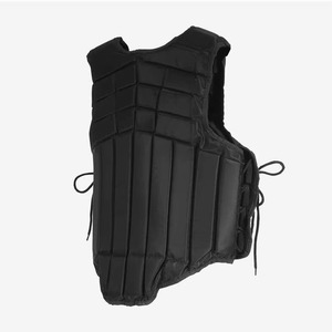 Protector Corporal Ecuestre Personalizado Negro con Paneles Verticales, Chaleco de Seguridad para Montar a Caballo con Cordones y Cobertura Total, OEM - Product Image 5