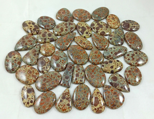 Loose Gemstones Bulk Supplier Natural Asteroid Jasper Cabochons Faceted Stones Healing Crystals Wholesale India - Product Image 4