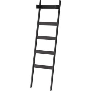 Étagère échelle à 5 niveaux en bambou pour couvertures, serviettes et écharpes – Support décoratif pour couvertures et draps - Product Image 2