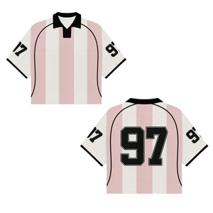 CLASSICAL TRENDS Maillot de football personnalisé imprimé par transfert thermique 100% polyester maille à double sangle manches courtes col en V unisexe - Product Image 1