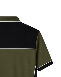 Camiseta Polo Personalizada Verde Oliva y Negra para Hombre, Manga Corta, Informal, Deportiva, de Golf, Transpirable, Veraniega, Premium, de Poliéster - Product Image 5