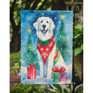 Drapeau multicolore du jardin de Noël des Grandes Pyrénées Boîte aux lettres décorative et bannière de cour de patio pour parterres de fleurs et œuvres d'art - Product Image 3