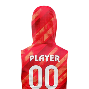 Camiseta de Fútbol 7v7 para Niños, sin Mangas, con Capucha, Estampado Sublimado de Rayas Abstractas, Uniforme Personalizado con Nombre y Número del Jugador - Product Image 4