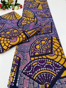 Kenya tissu de coton ciré africain 100 pour cent de coton avec des couleurs vives pour les vêtements robes sacs et projets de couture - Product Image 4