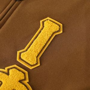 Veste polaire raglan Iota Phi Theta marron doré, style universitaire grec, veste zippée premium pour fraternité - Product Image 3