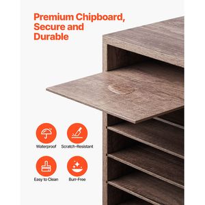 Organizzatore per Documenti in Truciolato a 27 Scomparti con Ripiani Rimovibili, Classificatore Postale per Casa o Ufficio - Product Image 3