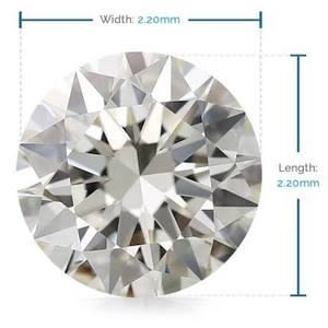 Diamant de laboratoire rond taille brillant 2,20 mm DEF VVS, calibré, en vrac, pour micro-pavé, bijoux personnalisés, usine - Product Image 2
