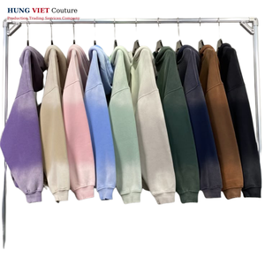 100% coton femmes surdimensionné sweat vert fossette motif pour bouffée impression Logo personnalisé décontracté français éponge automne plaine teint - Product Image 5