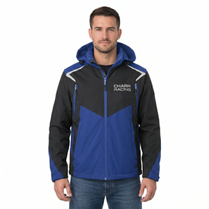 เสื้อแจ็คเก็ตผู้ชายสำหรับกิจกรรมกลางแจ้ง ป้องกันลม ผ้า softshell มีฮู้ด กันน้ำ แจ็คเก็ตสำหรับเล่นกีฬา ดีไซน์กระชับรูปร่าง - Product Image 1