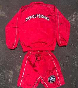 Conjunto de dos piezas para hombre 2026: Chándal cortavientos reflectante de nailon con cremallera y pantalones cortos para hombre - Product Image 2