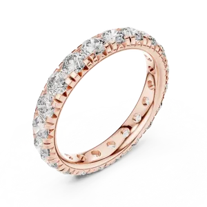 Anillo de Eternidad Completo con Diamantes Cultivados en Laboratorio, Corte U, 2.20ctw, Oro Sólido de 10K, 14K, 18K, Unisex, Certificado IGI, Joyería Fina, Regalo - Product Image 6