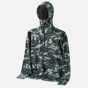 Sudadera de Pesca para Hombre al por Mayor, Manga Larga, 100% Poliéster, Secado Rápido, Protección UV UPF50+, con Orificio para el Pulgar - Product Image 6