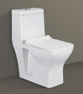 Inodoro Cuadrado Suspendido de Cerámica sin Borde MELODY-5006 con Doble Descarga y Sifón para Baños de Villas, Hoteles y Escuelas - Product Image 2