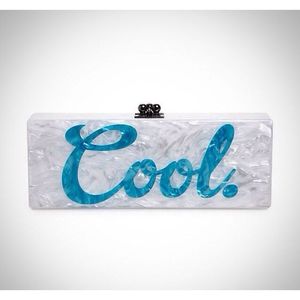 Women's Eco-Friendly Resin Designer <b>Party</b> Clutch with <b>Streamer</b> & Confetti - Product Image 5