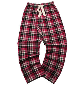 Pyjama Homme Fiable en Flanelle à Carreaux Respirant Longueur Entière avec Cordon de Serrage à la Taille - Product Image 5