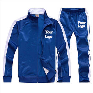 Traje de entrenamiento de poliéster 100% transpirable para hombre, personalizado OEM 2025, con cuello alto y media cremallera, para otoño - Product Image 1