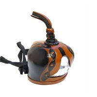 Cagoule de Falconerie en Cuir Premium Faite à la Main, Qualité Supérieure, Logo Couleur Personnalisable, Sangle de Poignet Réglable, Cordon de Serrage, Chasse