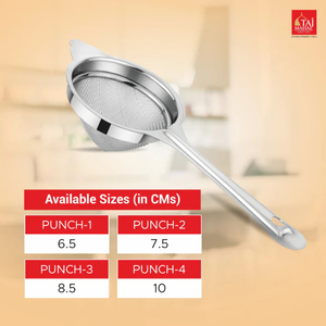 Premium Extra Fine Conical <b>Mesh</b> Twirl Accord Punch <b>Strainers</b> Long Handle Eco-Friendly for Sifting Straining - Product Image 2