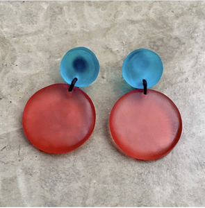New Style Women's Retro Minimalist Multi-element Copper Resin Pendant <b>Earrings</b> Trendy Fashionable Party <b>Earrings</b> Woman s Use - Product Image 1