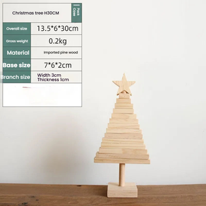 Sapin de Noël en bois, décoration festive, décoration de Noël en bois, sapin de Noël écologique, artisanat en bois naturel - Product Image 5