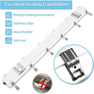 Lampada LED Impermeabile 40W 4FT 5200LM IP65 5000K 100-277V per Autolavaggi, Illuminazione Tri-proof - Product Image 4