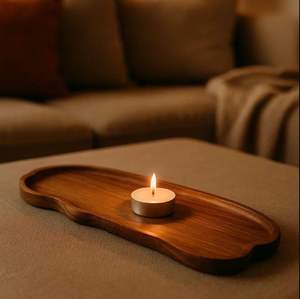 Nueva Bandeja Rectangular de Madera para Servir, Bandejas para Aperitivos, Postres, Desayuno, Regalos para Familiares y Amigos, Diseño Art Deco - Product Image 4