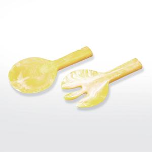 Multicolor Luxury Eco-Friendly Resin Craft Salad <b>Serving</b> <b>Spoon</b> and Fork Set in Assorted Marble Patterns for Kitchen Dining Use - Product Image 2