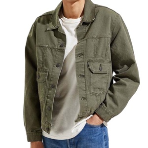 Veste en jean décontractée en toile de coton respirante pour homme, grande taille, coupe-vent, pour le travail - Product Image 4