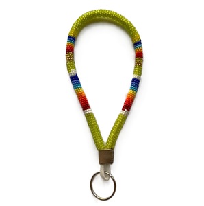 Collier lanière en perles de rocaille pour badges, clés et téléphone – Lanière perlée unique en perles de rocaille – Porte-clés tendance - Product Image 1