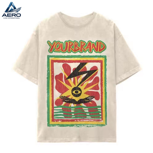 Custom OEM <b>Puff</b> Print Streetwear Short Set Vintage Printed Graphic T Shirt And Matching Shorts Two Piece Sets - Product Image 2