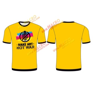 Short Sleeve Plain T <b>Shirts</b> Casual for Men, 95% Cotton 5% Spandex <b>Black</b> OEM Service Terry Adults Printed Knitted Solid Pattern - Product Image 1