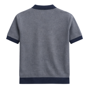 Camiseta Polo de Punto a Rayas para Hombre, Manga Corta, Corte Ajustado Informal, Transpirable, Moda Ejecutiva, Ropa de Primera Calidad, Colecciones de Alta Gama - Product Image 3