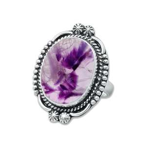 Natural Star <b>Amethyst</b> Gemstone 925Sterling <b>Silver</b> Handmade <b>Ring</b> Multi Cabochon Purple Stone <b>Ring</b> for Women Jewelry Gift - Product Image 3