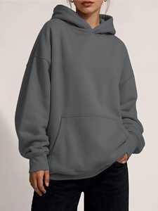Custom Logo 370gsm <b>Thick</b> <b>Fleece</b> Heavy Weight Regular Fit Men's Hoodies Sweatshirts OEM Service Eco-Friendly Quick Dry Breathable - Product Image 3