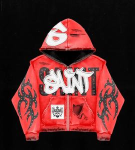 Ropa con logotipo personalizado de 500GSM y 600GSM para hombre, sudaderas con capucha ajustadas de lana gruesa de gran tamaño Unisex 100% algodón, Sudadera con capucha recortada de peso pesado - Product Image 2