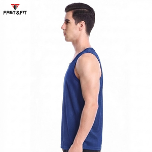 Wholesale Price New Arrivals Factory Price Breathable Plain Dyed <b>Men</b> Sports Mesh Sleeveless Mesh <b>Singlets</b> <b>for</b> <b>Men</b> - Product Image 3