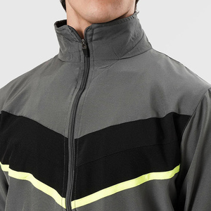 Chaqueta Cortavientos Lisa al por Mayor, Trajes Deportivos, Chándal de Nylon con Cremallera para Streetwear - Product Image 3