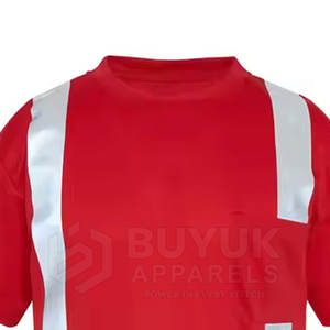 Chemise de travail haute visibilité à manches courtes, réfléchissante, respirante, 100% polyester, protection contre le feu, pour les travailleurs industriels - Product Image 5