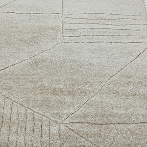Tapis géométrique moderne noué à la main - Product Image 2