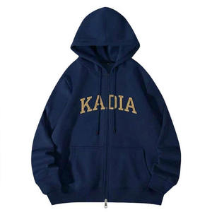 Sudadera con Capucha Unisex de Invierno con Cremallera y Bordado, Transpirable, Ecológica, de Punto, Ajuste Holgado, Venta al por Mayor Personalizada - Product Image 1