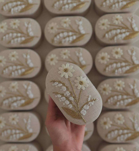 Gifty craft Custom Modern Promotional Birthday Ramadan Wedding Cotton <b>Cookie</b> Packaging <b>Boxes</b> Embroidery Luxury Design - Product Image 1