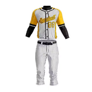Wholesale Unisex Custom Blank Baseball Uniform for Adults / New Arrival Plus Size Comfortable Breathable 100% Sports Jerseys - Product Image 6