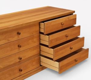 Cómoda de Madera de Cerezo Maciza de Estilo Posmoderno Italiano, con 8 Cajones, Mueble de Dormitorio, Armario de Almacenamiento de Madera - Product Image 4