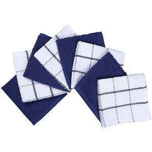 Serviettes de cuisine au style unique, antimicrobiennes, texturées, rayées, en coton, séchage rapide, compressées - Product Image 2
