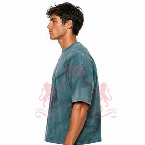 เสื้อยืดแฟชั่นพรีเมียมทรงหลวมแบบดรอปโชว์เดอร์ สีซีดจางสไตล์วินเทจ พร้อมผ้าฝ้ายเนื้อนุ่มใส่สบายสำหรับทุกวัน - Product Image 3
