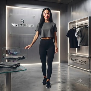 REXFITSPORTS 2026 Camiseta Corta Oversize Personalizada para Mujer, Manga Corta, Cuello Redondo, Algodón, Fabricante de Ropa Urbana de Marca Privada - Product Image 5